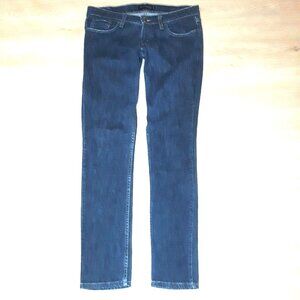 Levi’s 524 Too Super Low logo blue jeans size 7